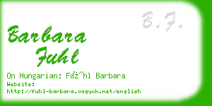 barbara fuhl business card